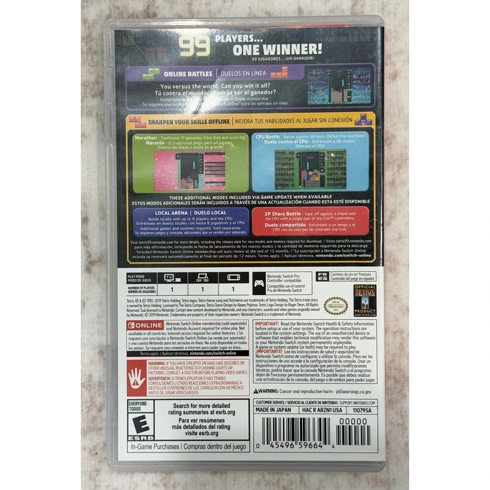 Tetris 99 (Nintendo Switch, 2019) NO CODE